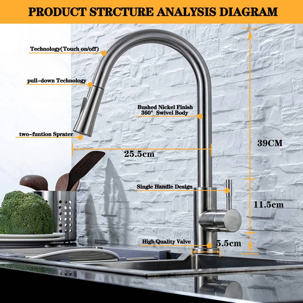 Smart Touch Retractable Kitchen Faucet - Image 4