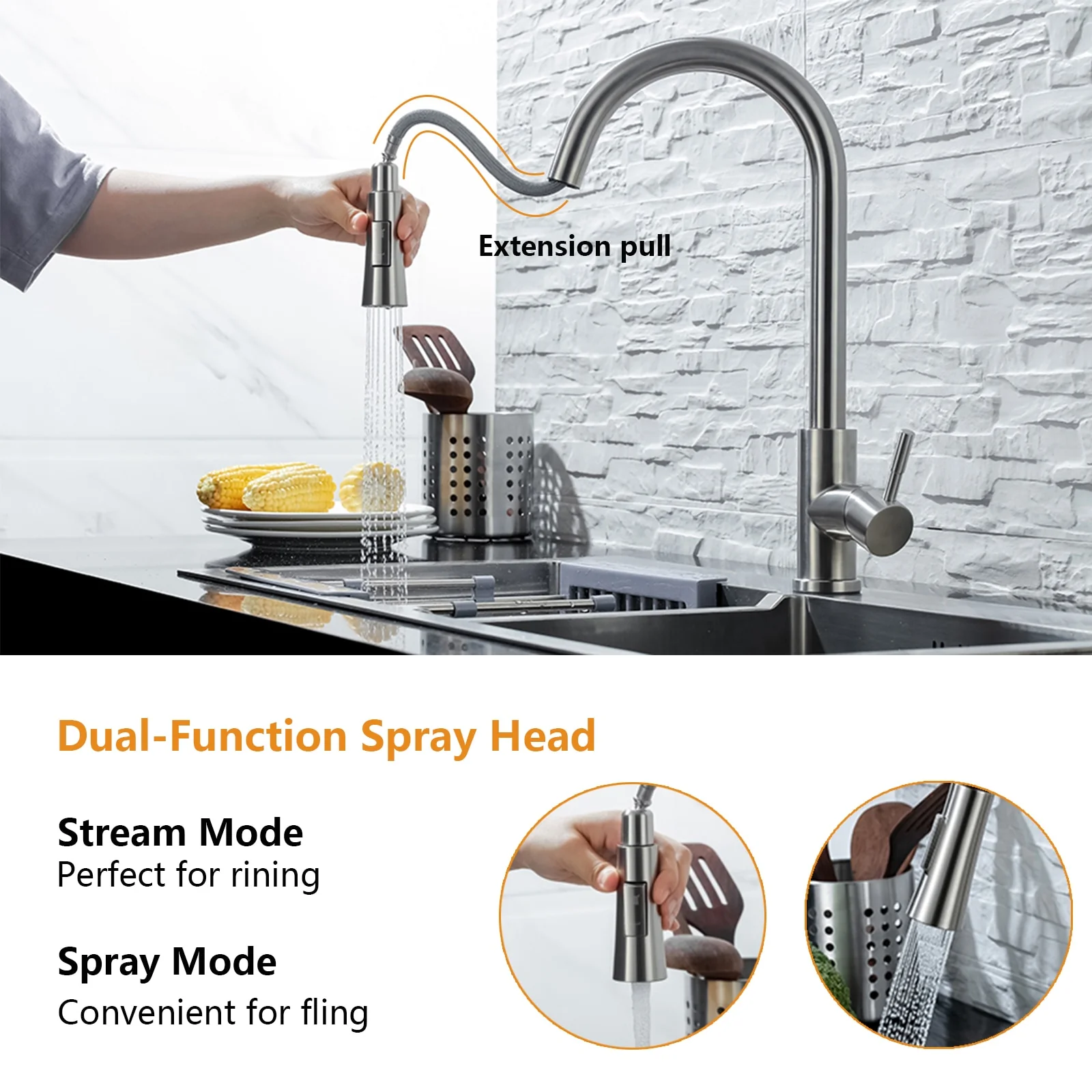 Smart Touch Retractable Kitchen Faucet - Image 5