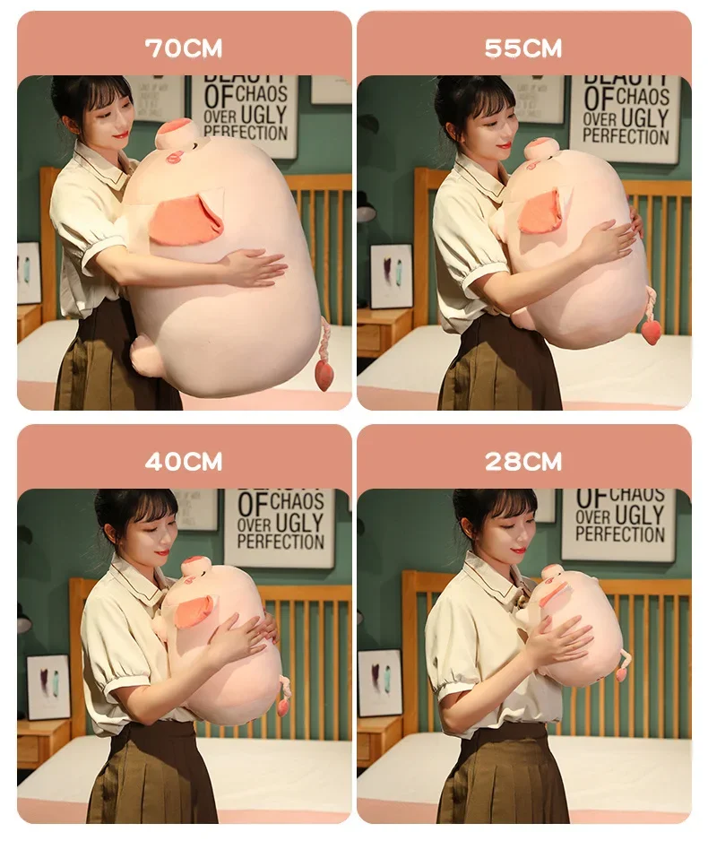 Soft Cotton Pink Pig Plush Doll - Image 12