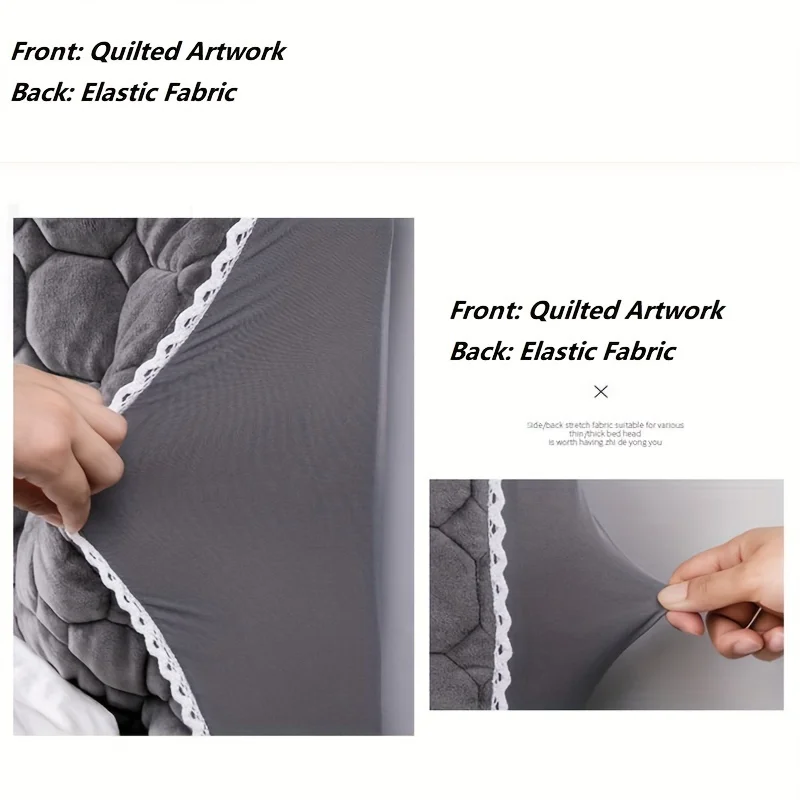 Soft Smooth Quilted Bed Headboard Cover - Image 6