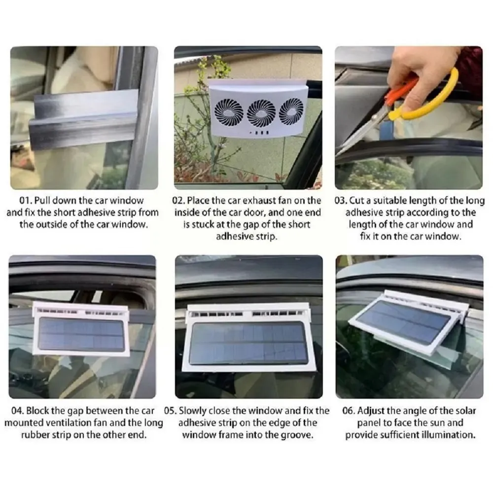 Solar Powered Car Window Fan - Image 17