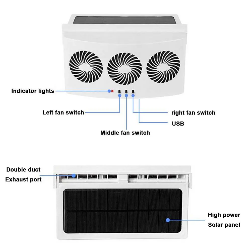 Solar Powered Car Window Fan - Image 18