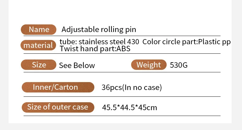 Stainless Steel Adjustable Rolling Pin - Image 10