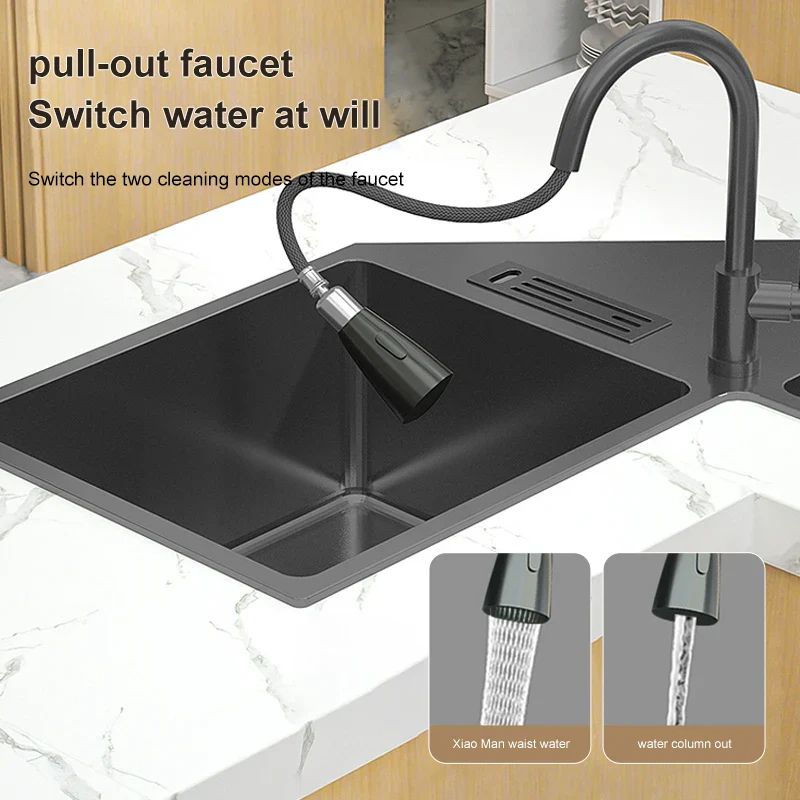 Stainless Steel Corner Kitchen Sink - Image 4