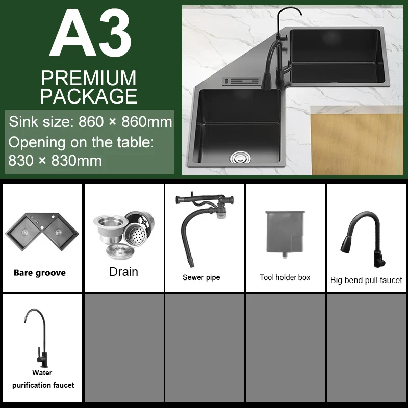 Stainless Steel Corner Kitchen Sink - Image 8