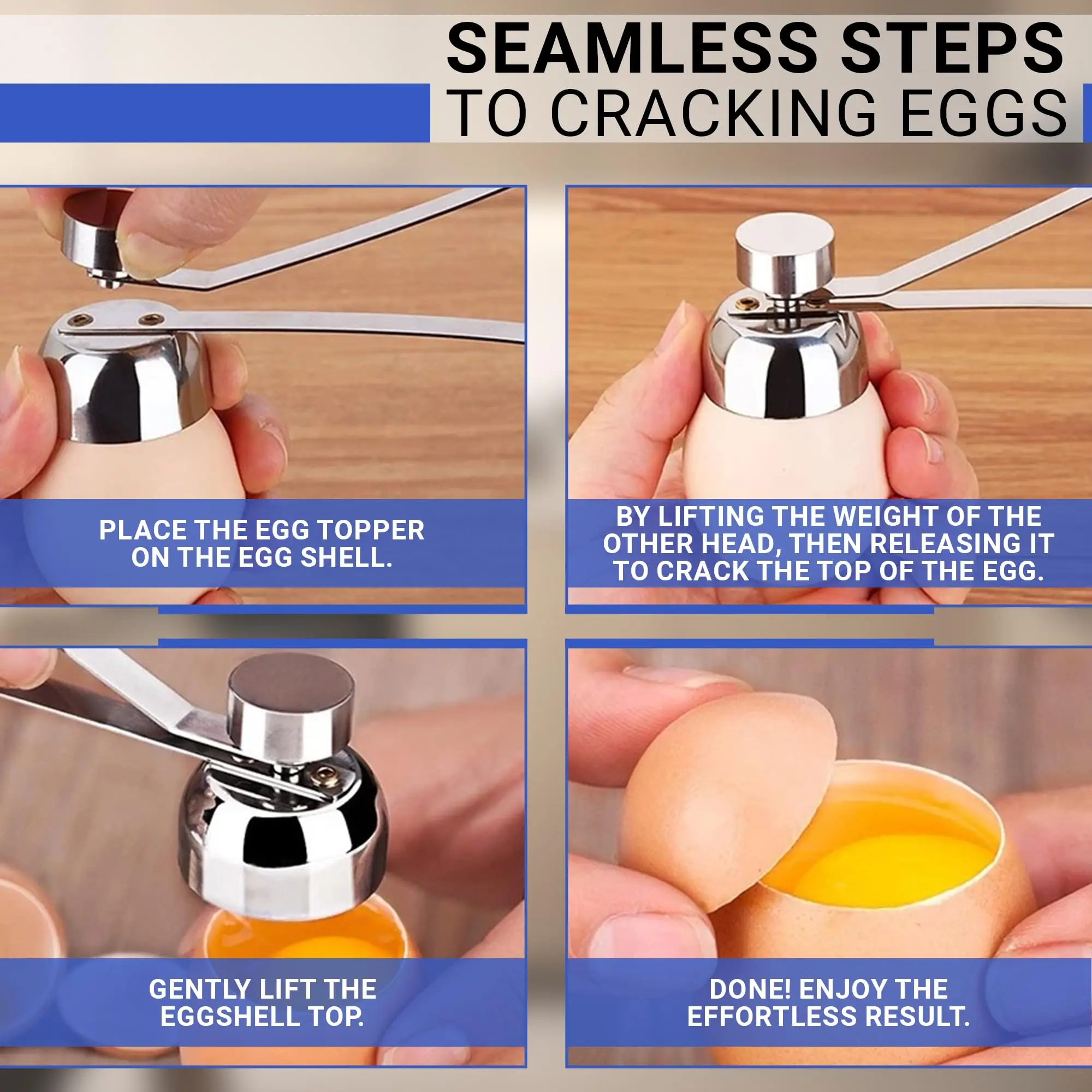 Stainless Steel Egg Cracker - Image 4