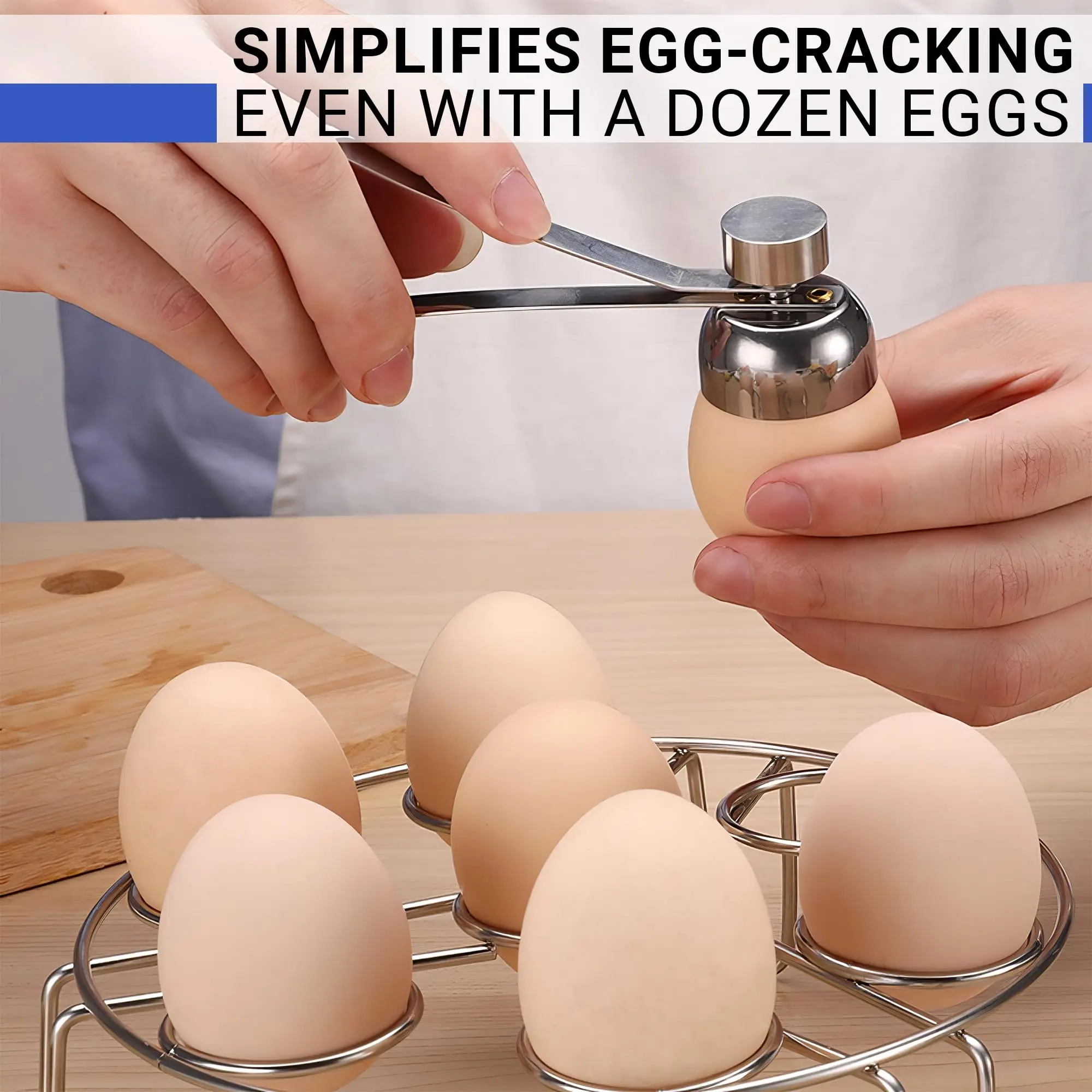 Stainless Steel Egg Cracker - Image 9