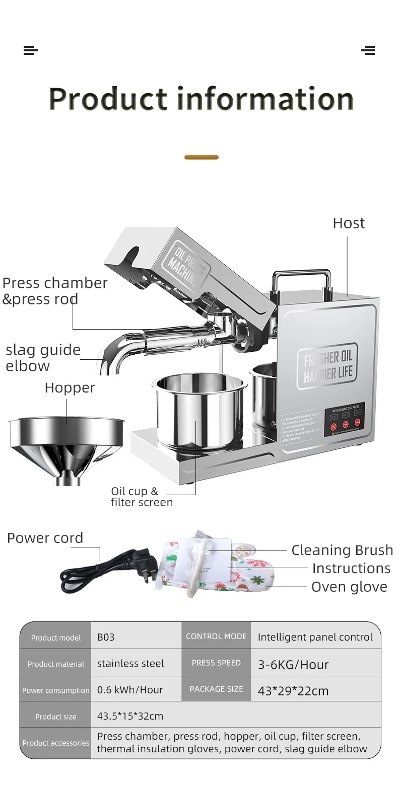Stainless Steel Hydraulic Oil Press - Image 20