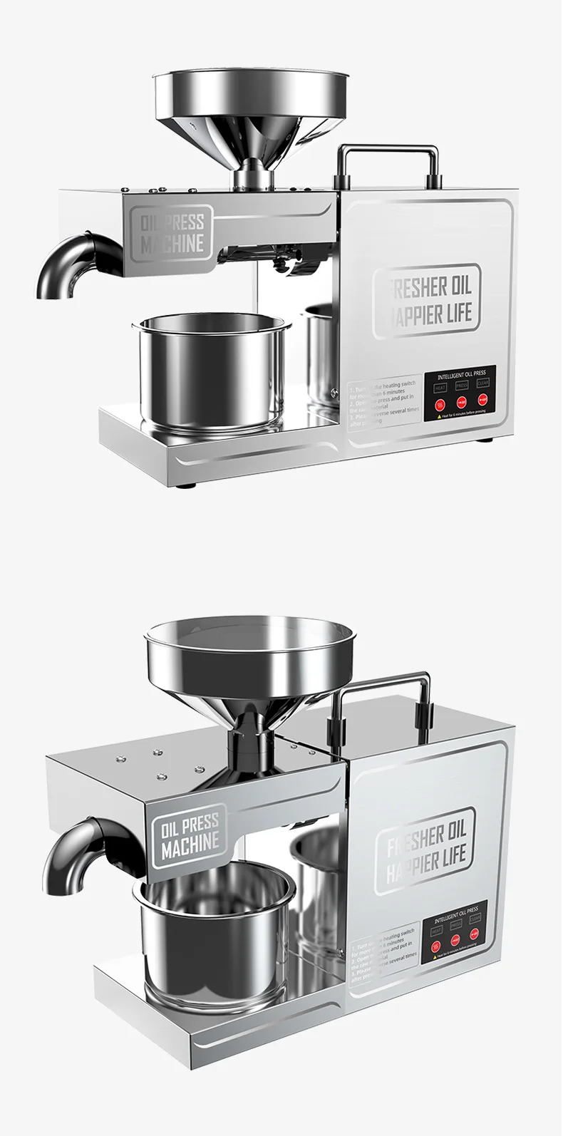 Stainless Steel Hydraulic Oil Press - Image 24