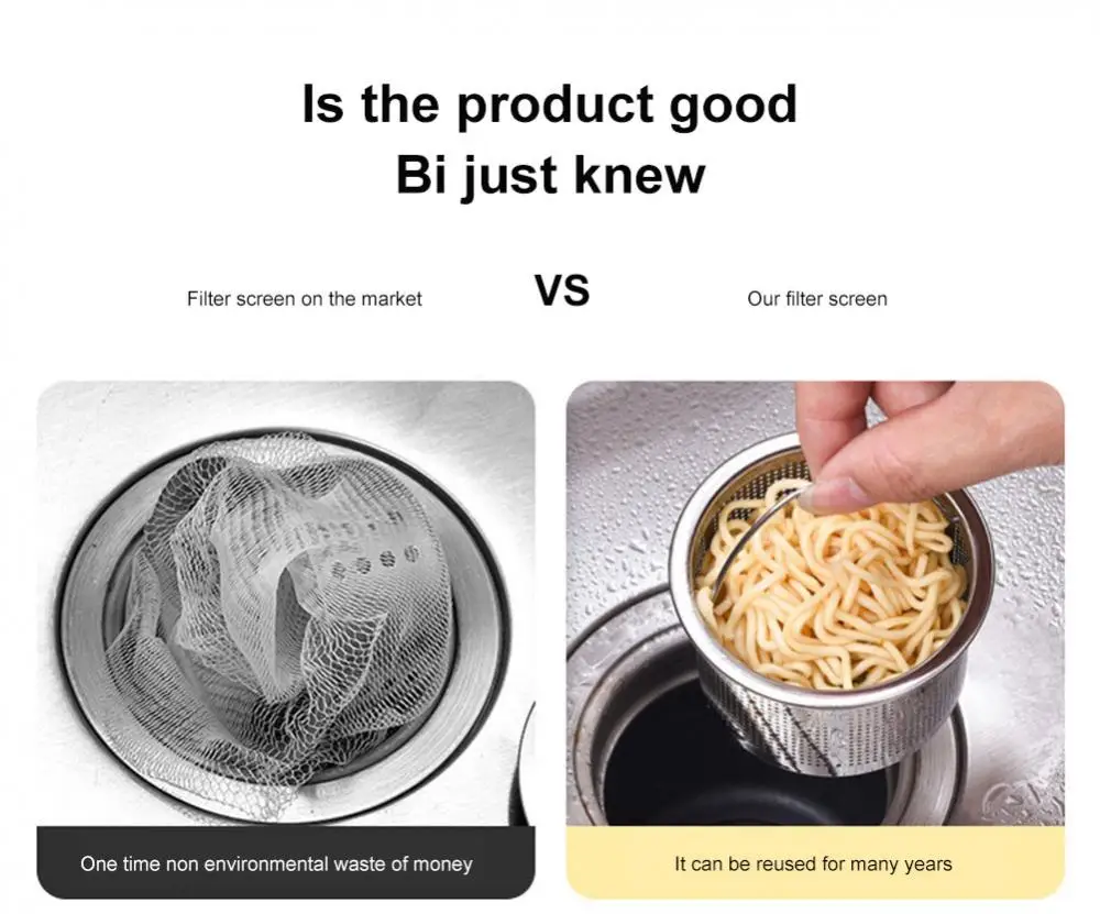 Stainless Steel Kitchen Sink Strainer - Image 12