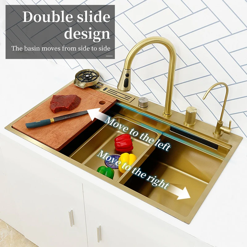 Stainless Steel Knife Rack Waterfall Sink - Image 10