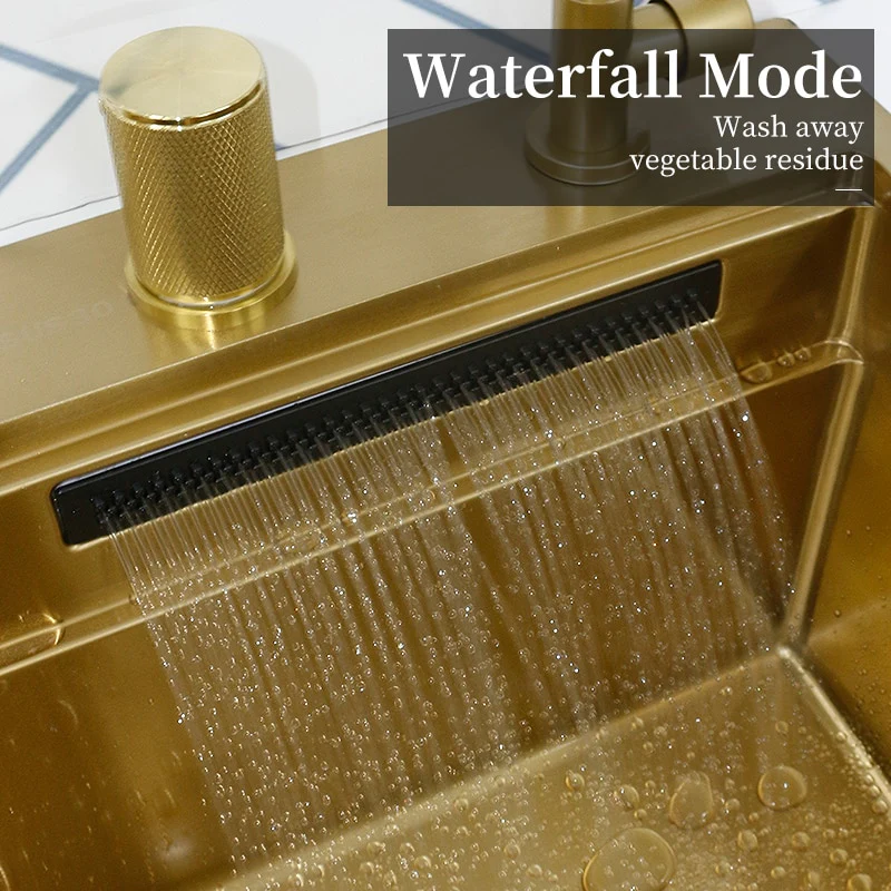 Stainless Steel Knife Rack Waterfall Sink - Image 12