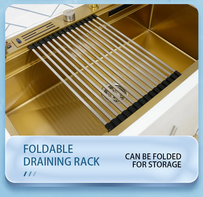 Stainless Steel Knife Rack Waterfall Sink - Image 20