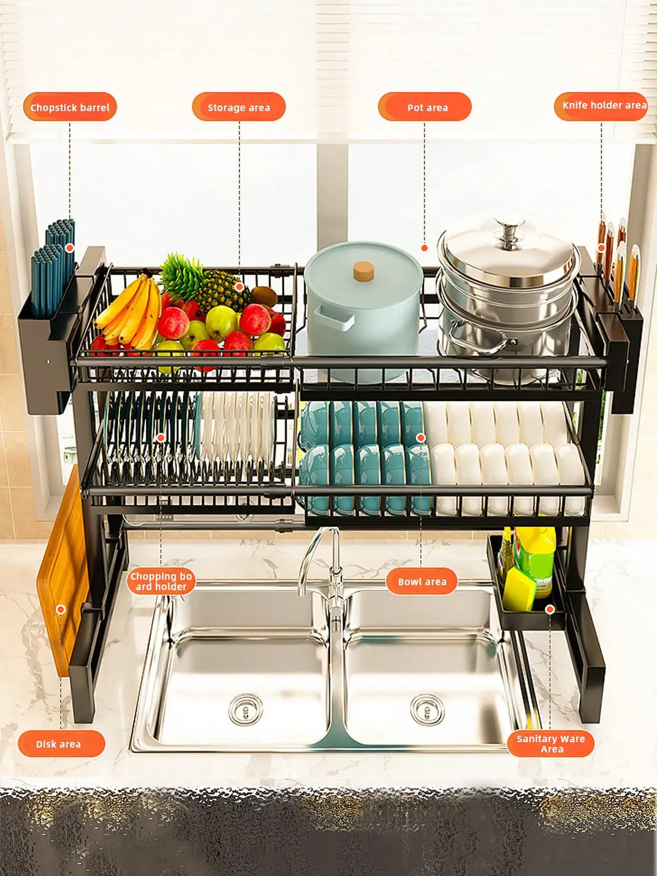 Stainless Steel Sink Dish Rack - Image 6