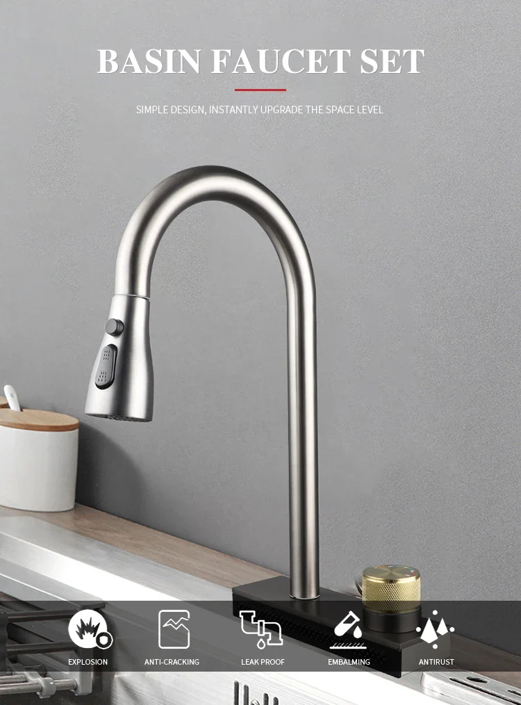 Stainless Steel Waterfall Faucet - Image 8