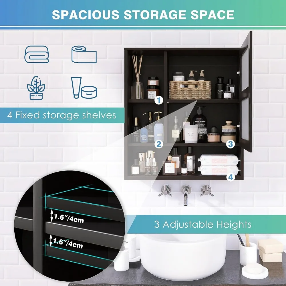 Storage Cabinet With Mirror Door - Image 5