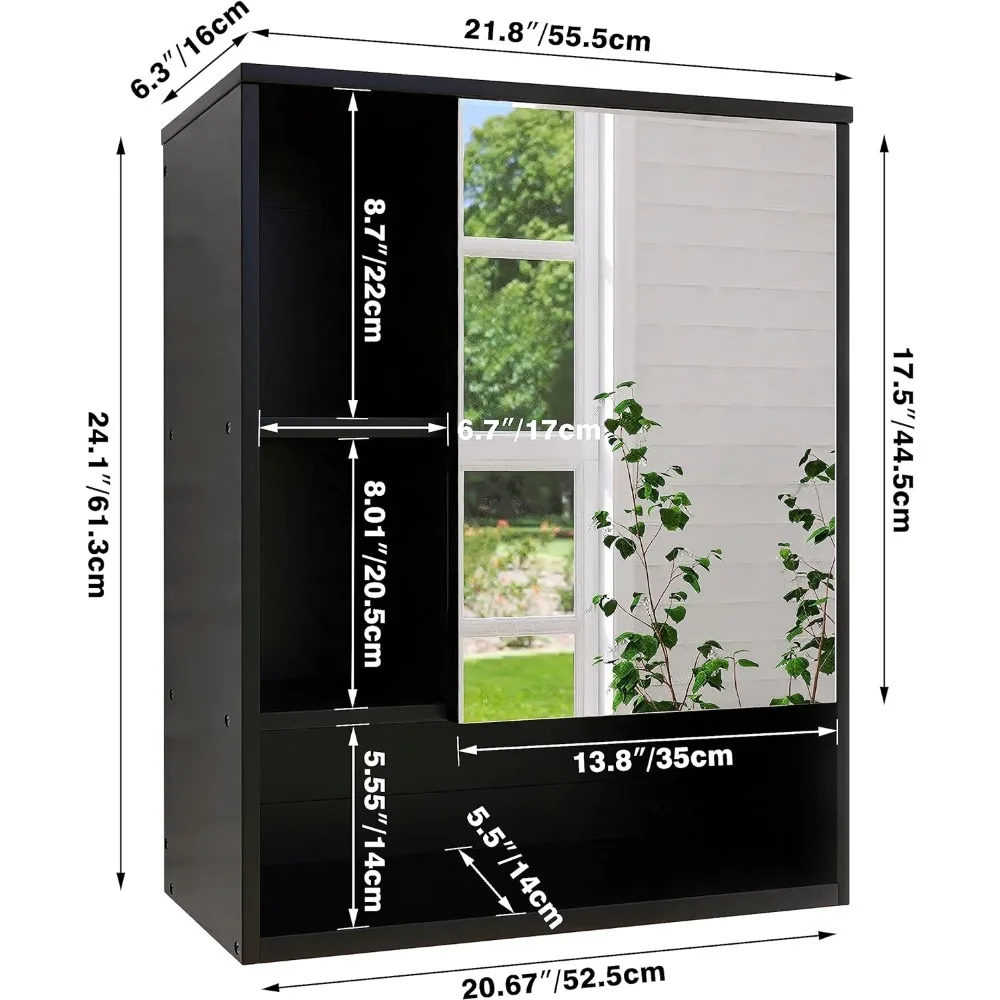Storage Cabinet With Mirror Door - Image 6