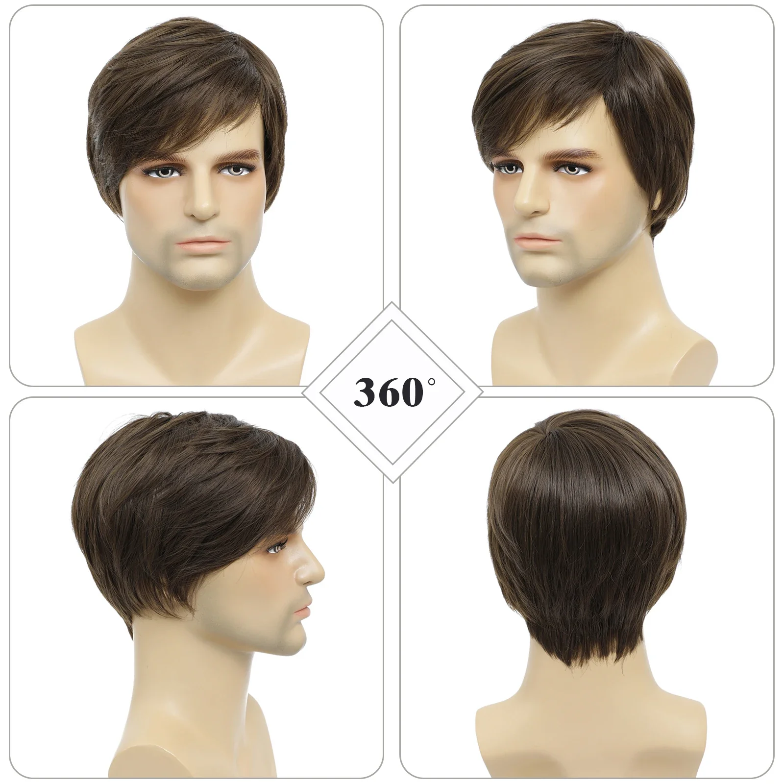 Straight Hair Men Wig - Image 3