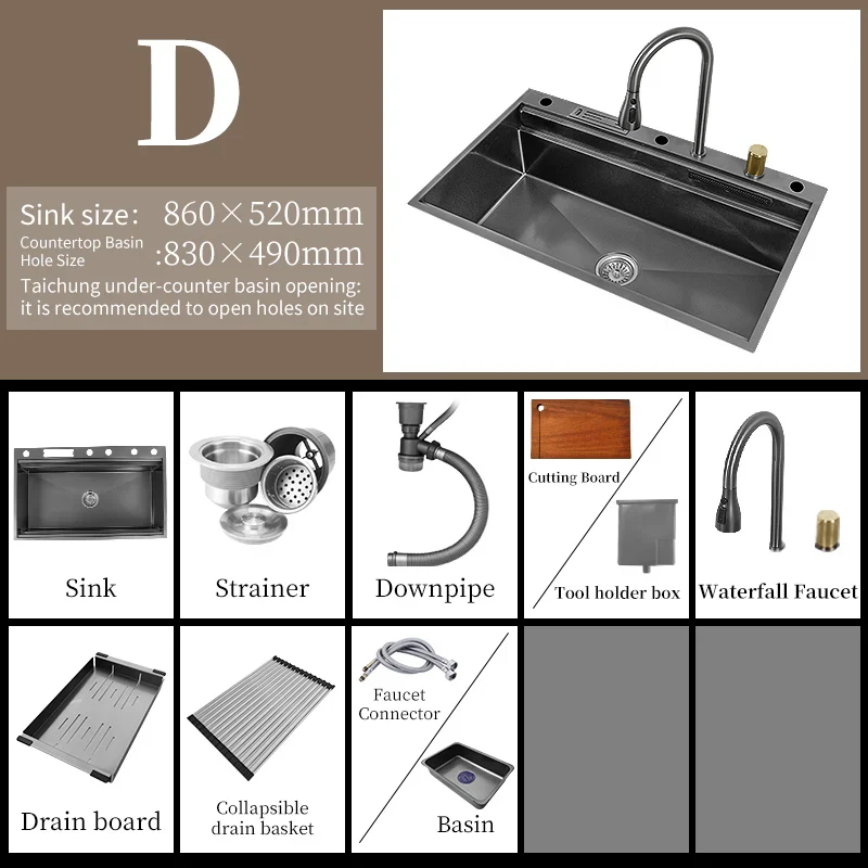 Supersize Waterfall Kitchen Sink - Image 12