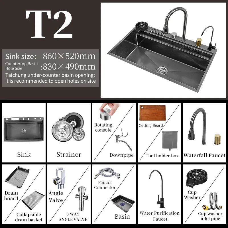 Supersize Waterfall Kitchen Sink - Image 13