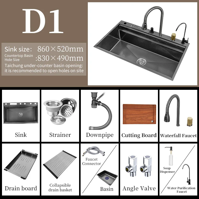 Supersize Waterfall Kitchen Sink - Image 14