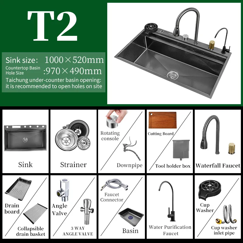 Supersize Waterfall Kitchen Sink - Image 18
