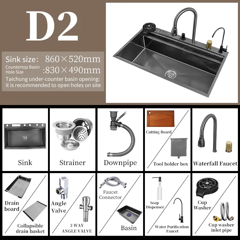 Supersize Waterfall Kitchen Sink - Image 20