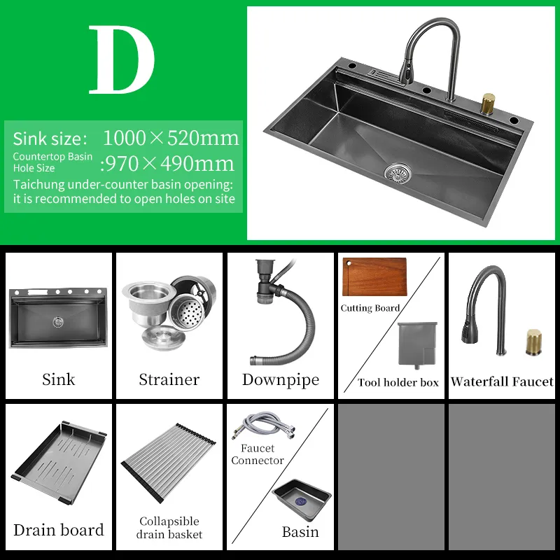 Supersize Waterfall Kitchen Sink - Image 23