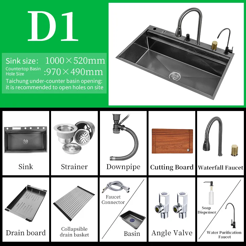 Supersize Waterfall Kitchen Sink - Image 24