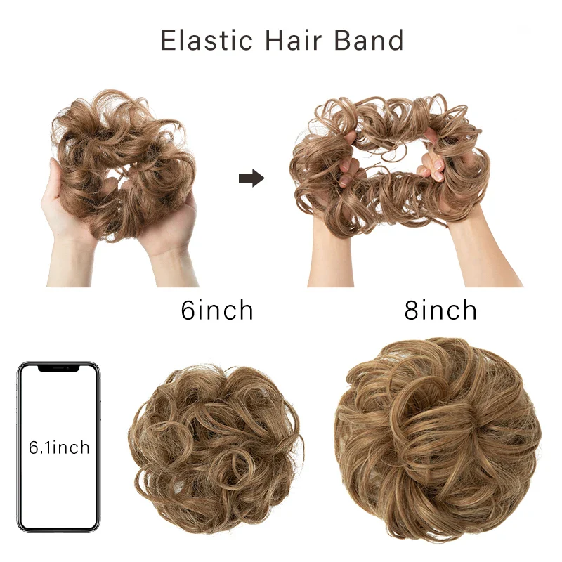 Synthetic Messy Hair Bun - Image 3