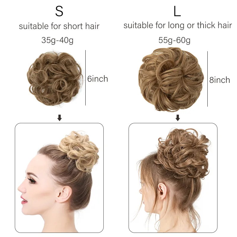 Synthetic Messy Hair Bun - Image 4