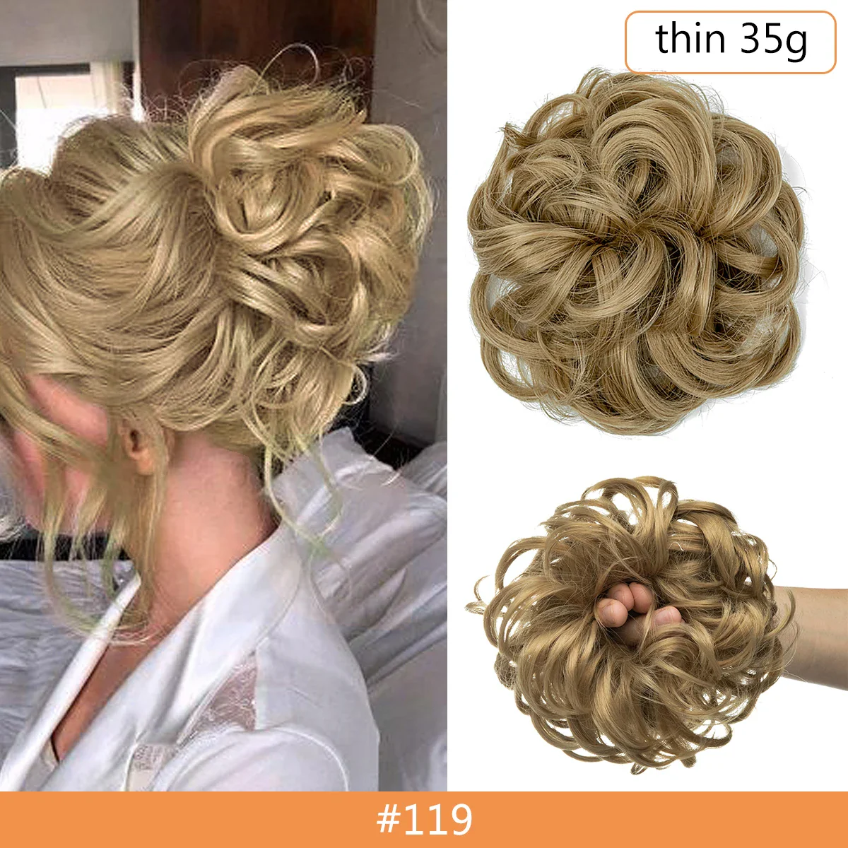 Synthetic Messy Hair Bun - Image 52