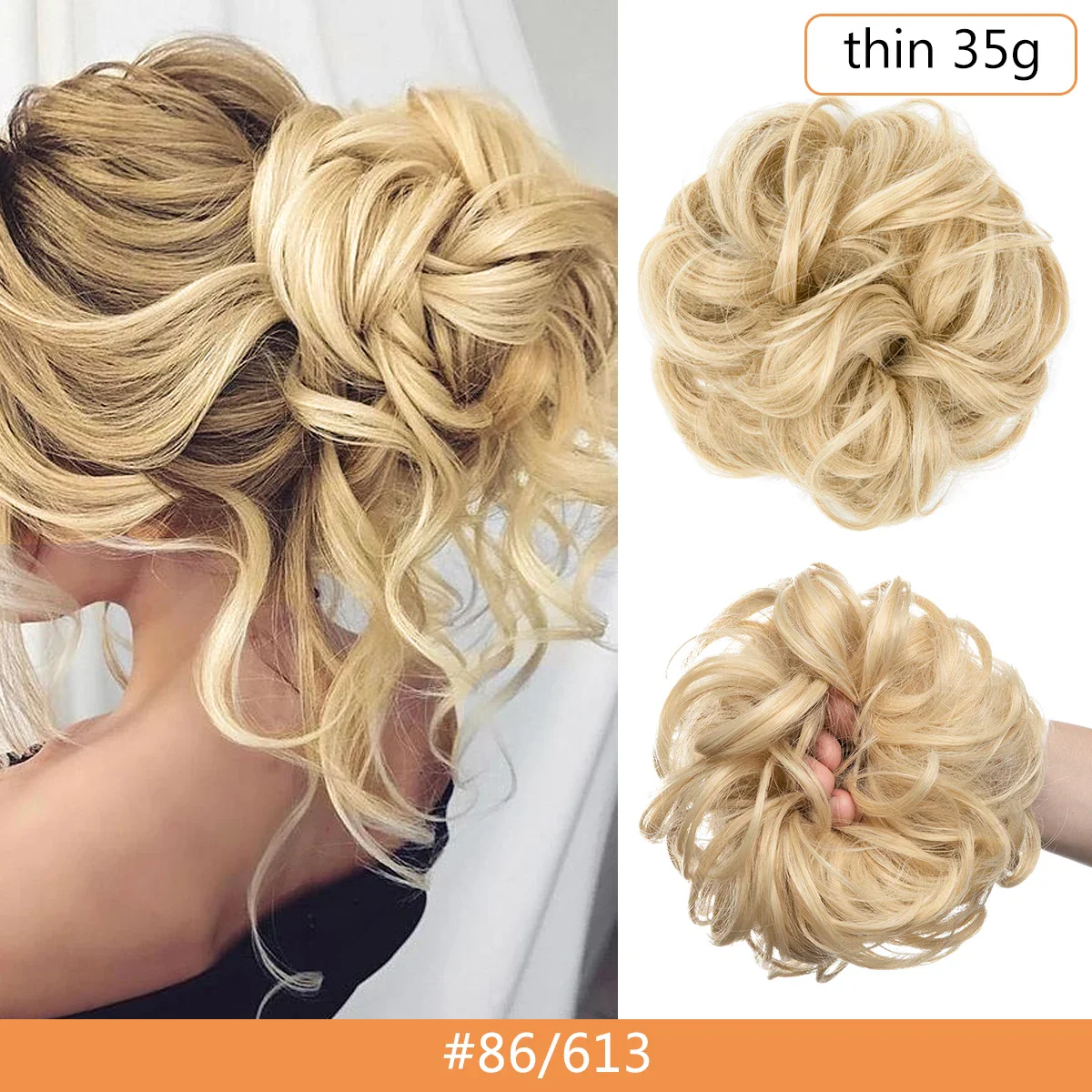 Synthetic Messy Hair Bun - Image 58