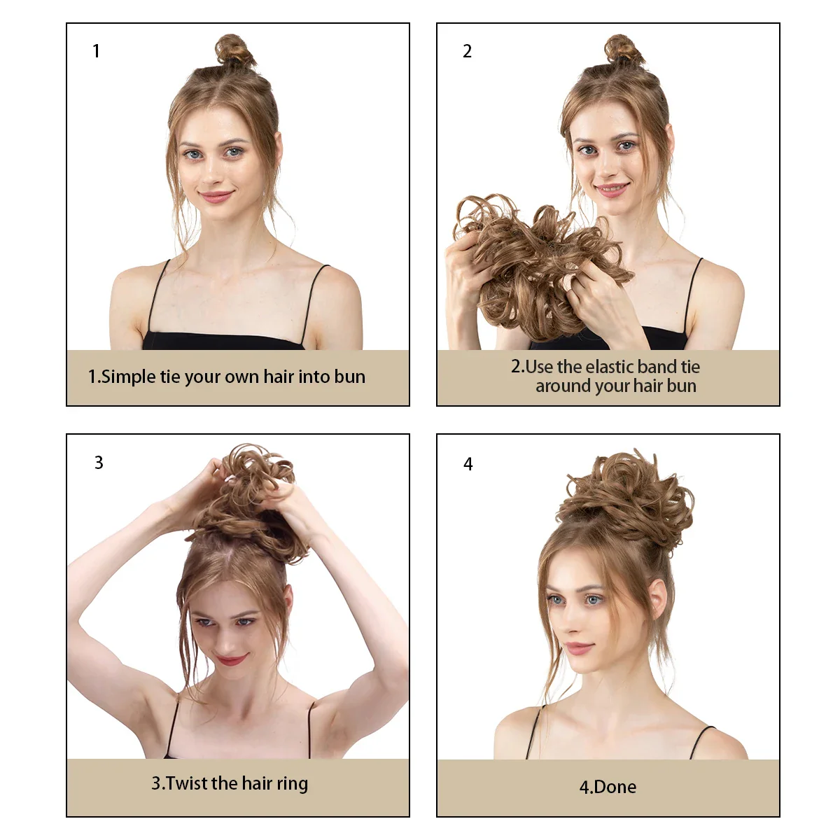 Synthetic Messy Hair Bun - Image 6
