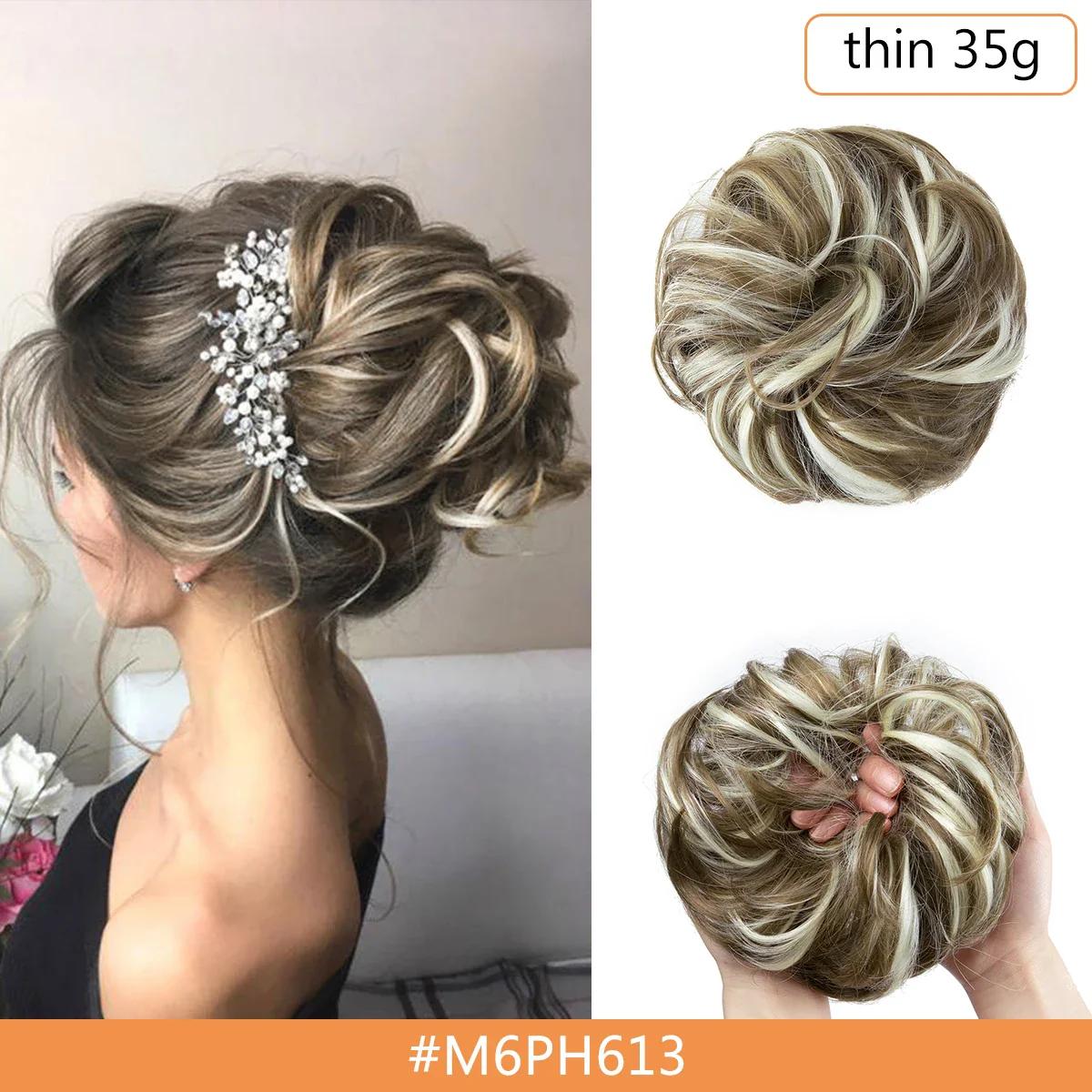 Synthetic Messy Hair Bun - Image 61