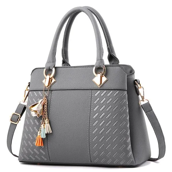 Tasseled Elegance: Embroidered Crossbody Tote - Image 11