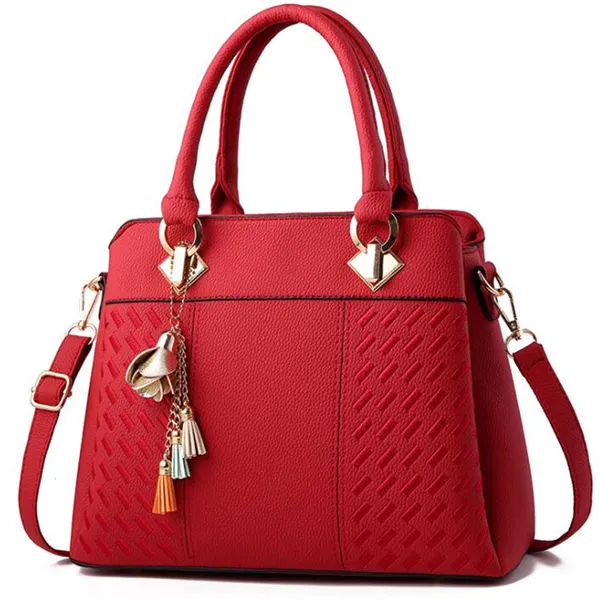 Tasseled Elegance: Embroidered Crossbody Tote - Image 12