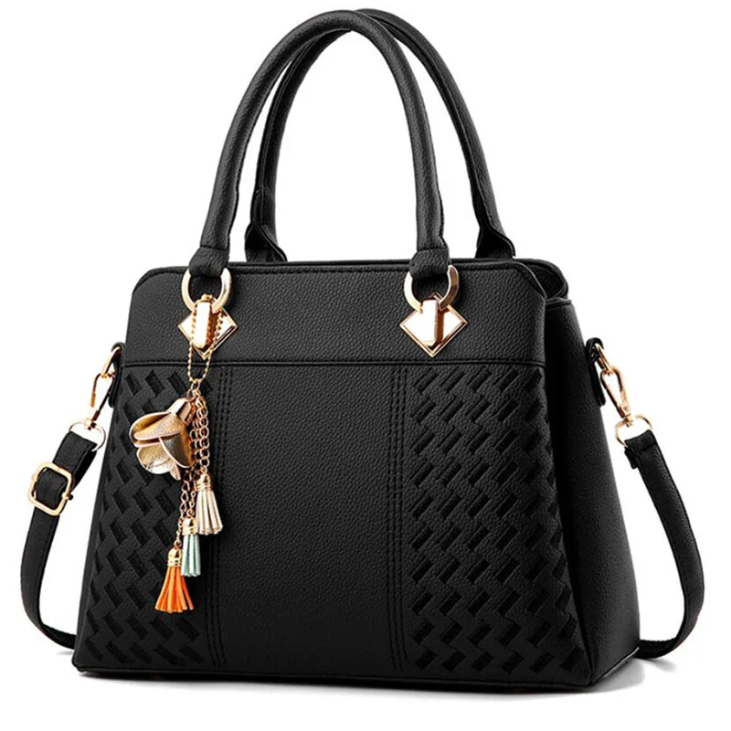 Tasseled Elegance: Embroidered Crossbody Tote - Image 3