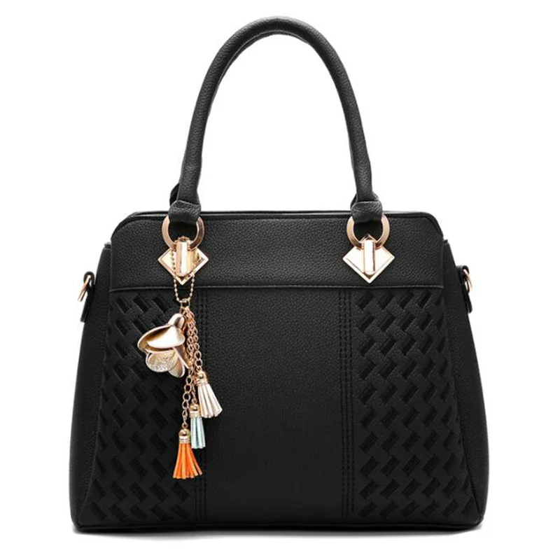 Tasseled Elegance: Embroidered Crossbody Tote - Image 4
