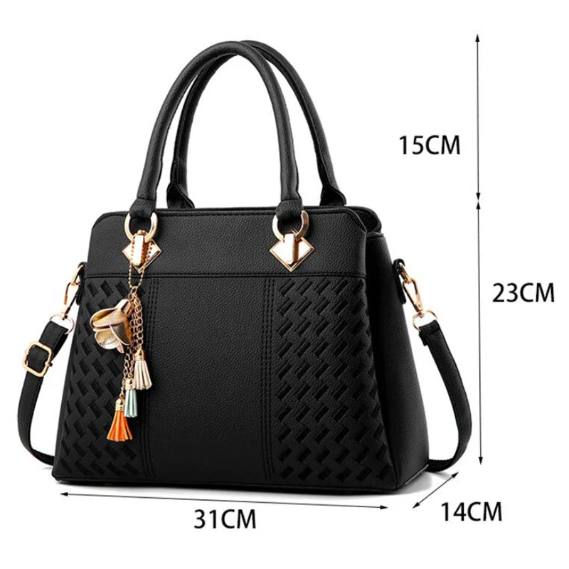 Tasseled Elegance: Embroidered Crossbody Tote - Image 6