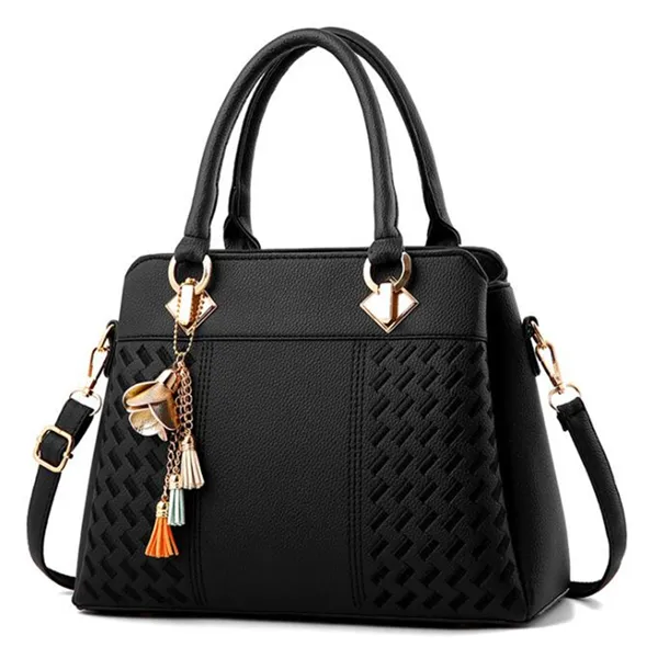 Tasseled Elegance: Embroidered Crossbody Tote - Image 9
