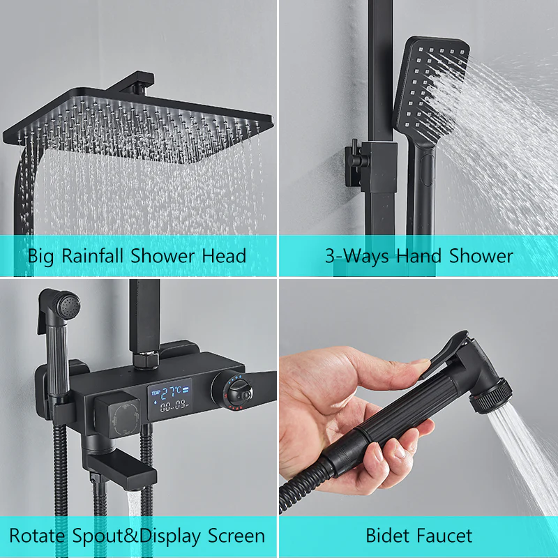 Thermostatic Digital Display Shower - Image 34