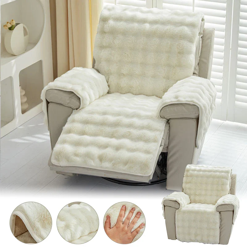 Thicken Plush Recliner Sofa Cover - Image 10