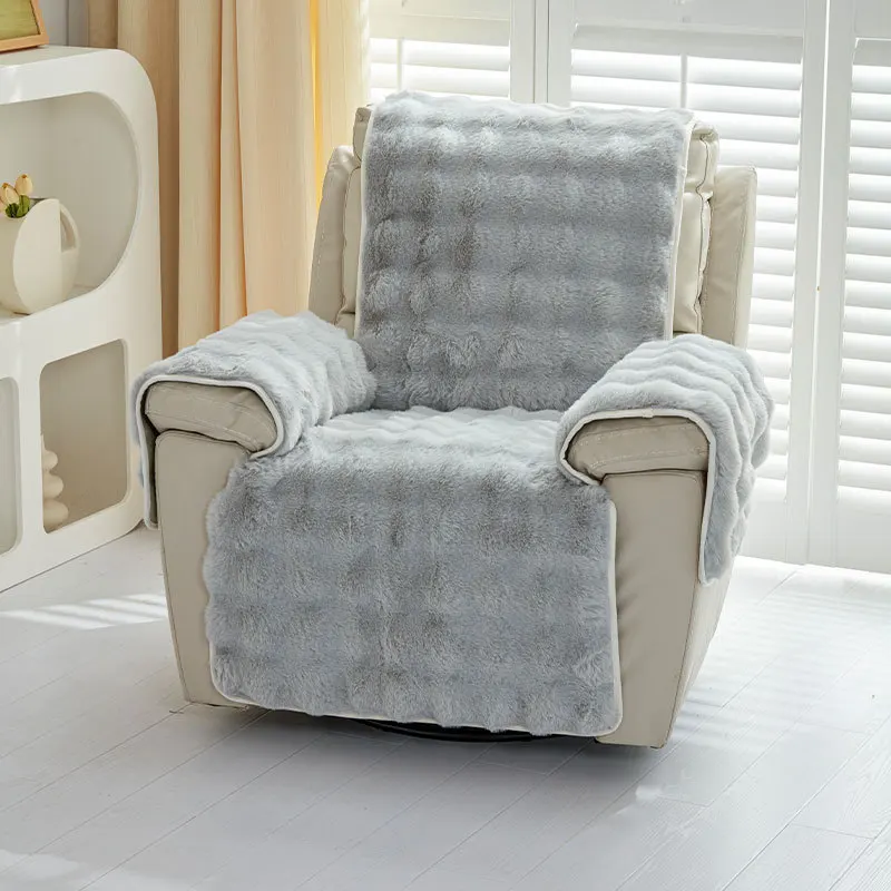 Thicken Plush Recliner Sofa Cover - Image 4
