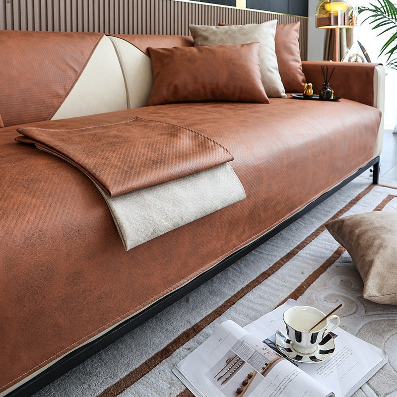 Thickened Faux Leather Sofa Cover - Image 10