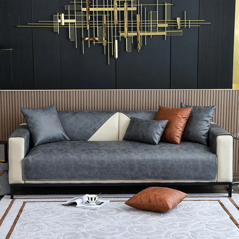 Thickened Faux Leather Sofa Cover - Image 7