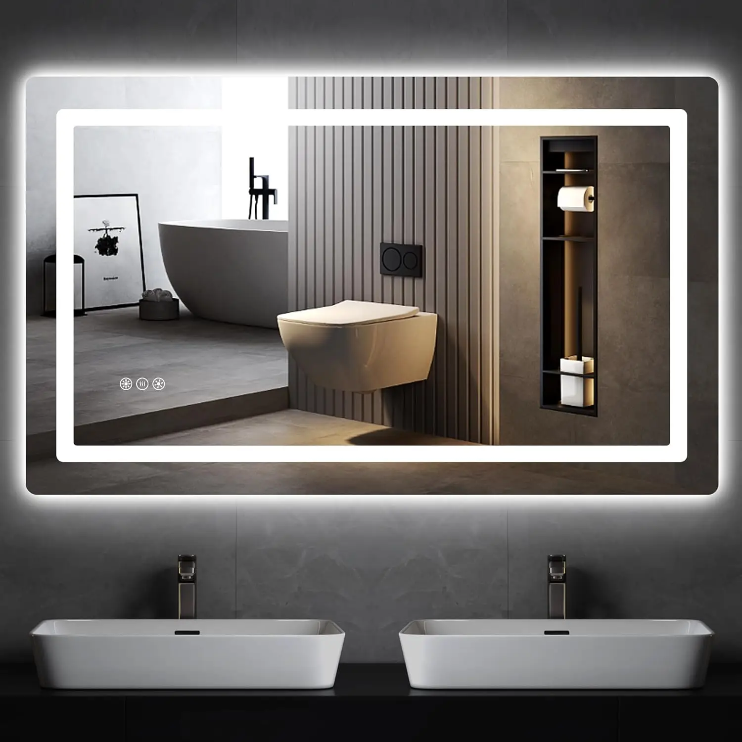 Touch LED Mirror Cabinet - Image 8