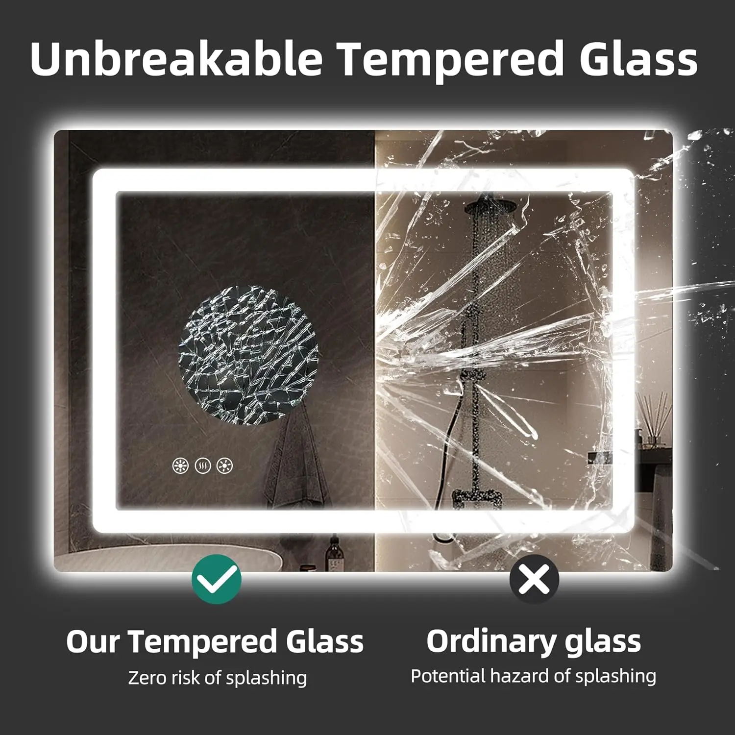 Touch LED Mirror Cabinet - Image 9