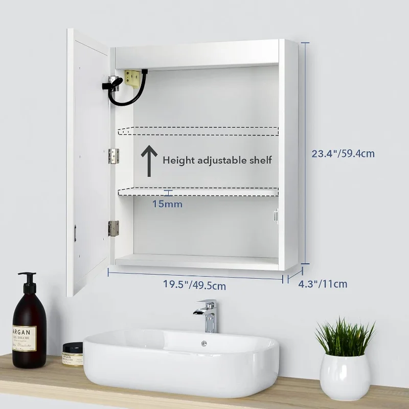Touch LED Mirror Storage Cabinet - Image 15