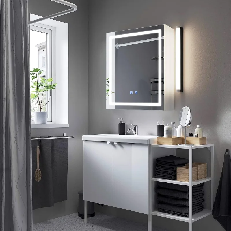Touch LED Mirror Storage Cabinet - Image 3